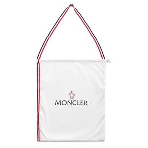 Moncler White Sling Bag | Pouch | Carry-On ... Auth... RARE! Drawstring Bag